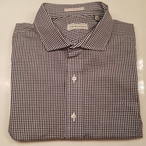 H. Stockton Black & Maroon Gingham Shirt